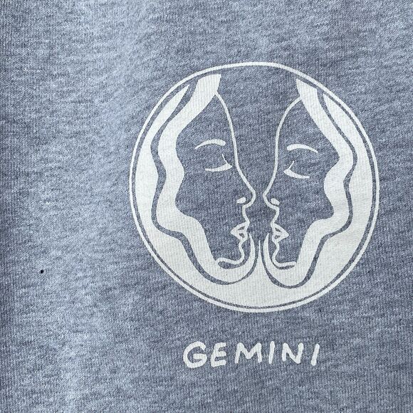 Good American “GEMINI” Gray Boyfriend Sweat Pants Joggers With Gemini Logo 28x30 - Picture 4 of 7